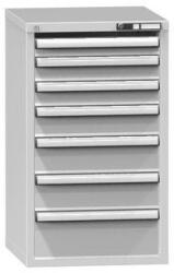 POLAK Fiókos szekrény ZA6, 578 x 600 x 990 mm, szürkésszürke