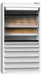 POLAK NC szekrény redőnnyel 54x27D felszereléssel, 12-es variáció, szürkés-szürke