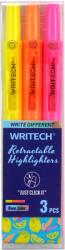 Writech Set 3 textmarker retractabil Writech, culori Neon W-805S/3PET-ASS