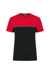 Designed To Work Uniszex póló Designed To Work WK304 Eco-Friendly Short Sleeve Two-Tone T-Shirt -S, Black/Yellow