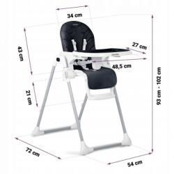 RicoKids Tulo Tulo gyermek asztali szék Tulo 700603 - Fekete