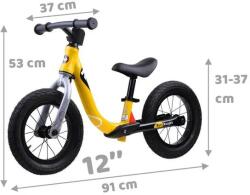 RoyalBaby futóbicikli 12" alu vázzal, felfújható kerekekkel, 3+ év