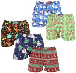 Styx 5PACK férfi bő szárú boxeralsók Styx art klasszikus gumipánt többszínű (5A1408134) XL - pepita