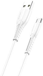 USAMS U35 USB-A apa - Micro USB-B apa 2.0 Adat és töltőkábel - Fehér (1m) (SJ365USB02) (SJ365USB02)