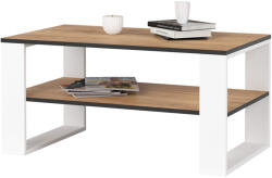 AKORD Alex Tölgy Craft Dohányzóasztal Fehér Lábakkal (AKO-SPKPALEXCRABIA)