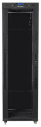 Lanberg 19" szabadon álló rack szekrény 42U/600X800 üvegajtó, lapraszerelt, LCD kijelző, fekete V2 (FF01-6842-12BL) - mzona