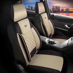 PANDA-CSC Huse auto universale din material textil Brusel bej-negru potrivite pentru FORD EDGE