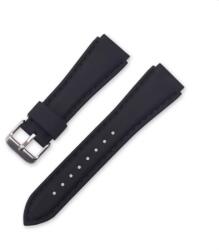  Curea silicon sport neagră cusătură neagră 20mm(23mm)