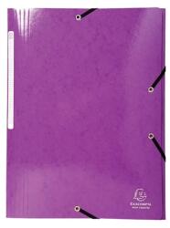 Exacompta Gumis mappa A/4 EXACOMPTA karton 425 gr/m2 Iderama lila, Prémium minőségű laminált fényes felület