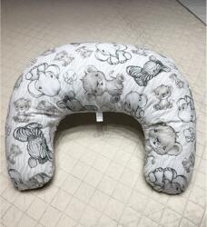  Baba-mama pamut kifli szoptatós párna - Bézs szafari állatok