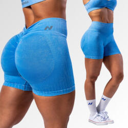 NEBBIA - Varrás nélküli magas derekú push-up short TOTALLY SEAMLESS 304 (blue) (S) - NEBBIA