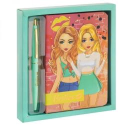Grafix Besties lányok napló tollal díszdobozban - zöld (IMO-GF-140045ZOLD)