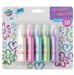 MOXY Gyöngyházfényű 3D festék készlet - 5x25 ml - Pasztell (IMO-SP-100118BASIC)