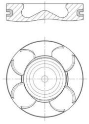 MAHLE dugattyú MAHLE 007 PI 00172 000 for OPEL, FIAT (007 PI 00172 000)