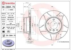 BREMBO féktárcsa BREMBO 09. C894.75 for BMW (09.C894.75)