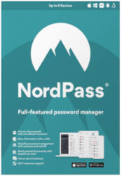 Nord Security NordPass Premium 6 eszköz, 1 év, NP1C1Y-EPDE-E