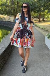 FashionLand ROCHIE SCURTA IN A CU MANECA SCURTA CITY MELEK TALIE UNICA Multicolora