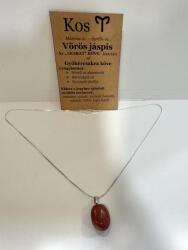  Kos Akarata - Vörös jáspis nyaklánc horoszkópkártyával (VNY09)