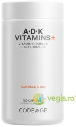 Codeage A-D-K Vitamin Supplement Formula pentru o Piele Sanatoasa, Oase Puternice si Sistem Imunitar Activ 180cps