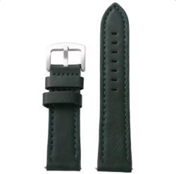  Curea piele verde cu cusătură verde, telescop rapid 20mm - cureaceas