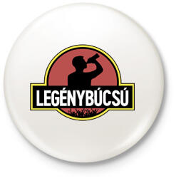 printfashion Jurassic Park legénybúcsú - Kitűző, hűtőmágnes - Fehér (17534844)