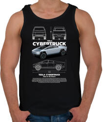 printfashion TESLA CYBERTRUCK - Férfi atléta - Fekete (17583961)