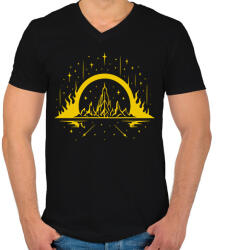 printfashion Androméda Deluxe - Férfi V-nyakú póló - Fekete (17576774)