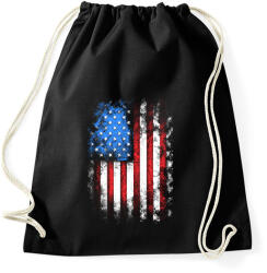 printfashion amerikai zászló - Sportzsák, Tornazsák - Fekete (17537408)