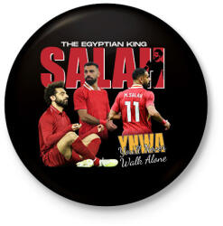 printfashion Mohamed Salah - Kitűző, hűtőmágnes - Fekete (17552889)