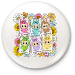 printfashion Labubu - Kitűző, hűtőmágnes - Fehér (17582058)