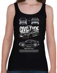 printfashion Honda TYPE R - Női atléta - Fekete (17580170)