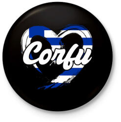 printfashion Corfu - Kitűző, hűtőmágnes - Fekete (17562321)