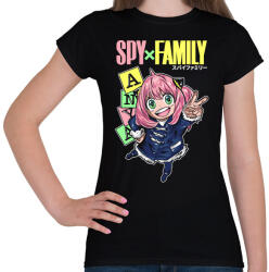 printfashion SPY FAMILY - ANYA - Női póló - Fekete (17539133)