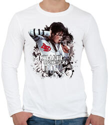 printfashion Michael Jackson Bad - Férfi hosszú ujjú póló - Fehér (17547534)