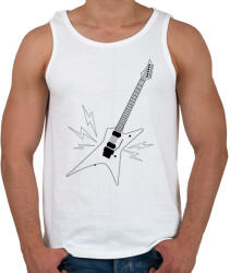 printfashion Gitár - Férfi atléta - Fehér (17536664)