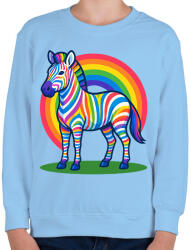 printfashion Zebra - Gyerek pulóver - Világoskék (17532725)