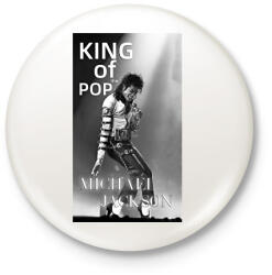 printfashion michael jackson king - Kitűző, hűtőmágnes - Fehér (17548388)