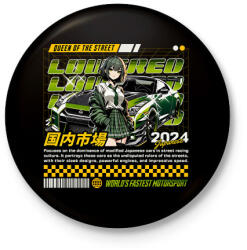 printfashion Queen of the street - Kitűző, hűtőmágnes - Fekete (17583881)