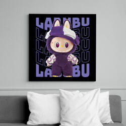 printfashion Lila Labubu - Vászonkép - Fekete (17578538)