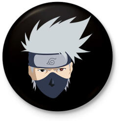 printfashion Naruto Kakashi head illustration, Kakashi Hatake Sasuke Uch - Kitűző, hűtőmágnes - Fekete (17570889)