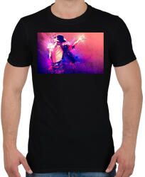 printfashion Michael-Jackson-Wallpaper-HD - Férfi póló - Fekete (17547065)