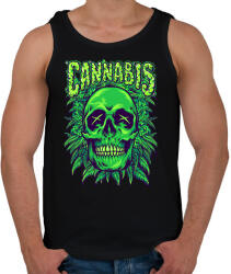 printfashion Cannabis - Férfi atléta - Fekete (17538963)