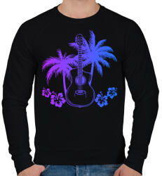 printfashion Gitáros - Férfi pulóver - Fekete (17574542)