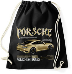 printfashion porsche turbo gold - Sportzsák, Tornazsák - Fekete (17582659)