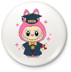 printfashion Diplomás Labubu - Kitűző, hűtőmágnes - Fehér (17578517)