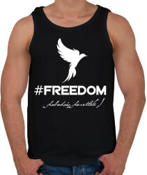 printfashion #freedoom fehér - Férfi atléta - Fekete (17571809)