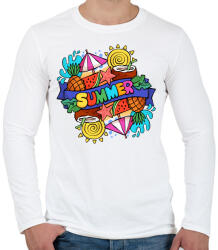 printfashion Nyár - Férfi hosszú ujjú póló - Fehér (17557434)
