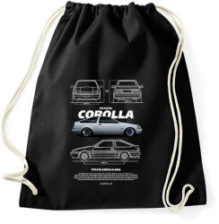 printfashion COROLLA AE86 - Sportzsák, Tornazsák - Fekete (17578933)