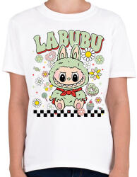 printfashion Zöld Labubu - Gyerek póló - Fehér (17582548)