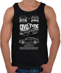 printfashion Honda TYPE R - Férfi atléta - Fekete (17579915)